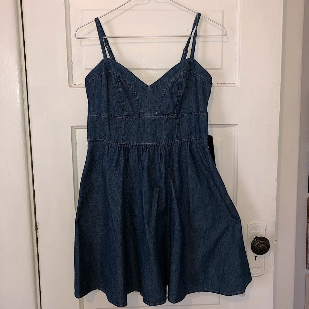 Brand new denim babydoll dress from Express
